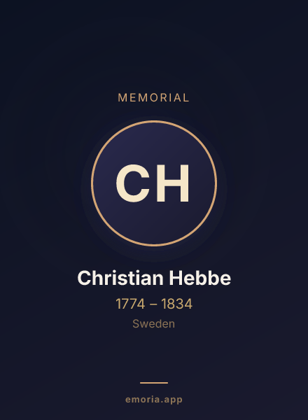 Memorial portrait of Christian Hebbe