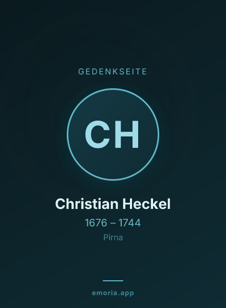 Gedenkportrait von Christian Heckel