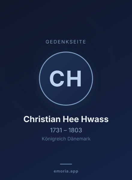 Gedenkportrait von Christian Hee Hwass