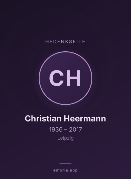 Gedenkportrait von Christian Heermann