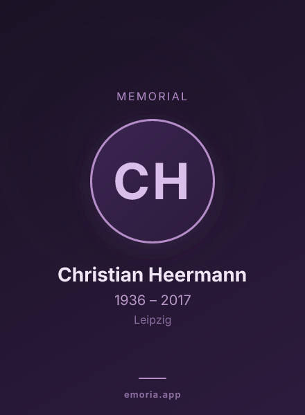 Memorial portrait of Christian Heermann