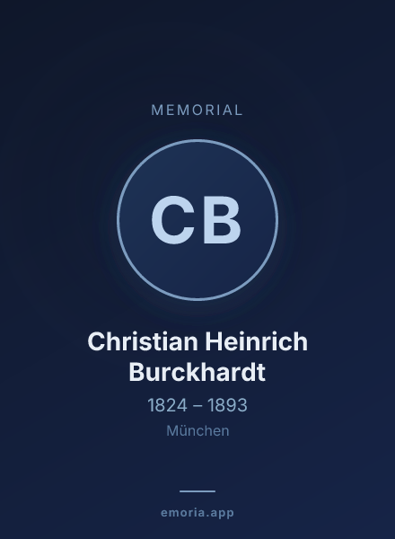 Memorial portrait of Christian Heinrich Burckhardt