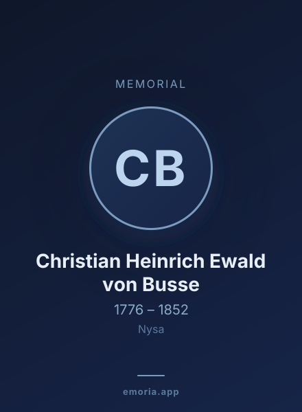 Memorial portrait of Christian Heinrich Ewald von Busse