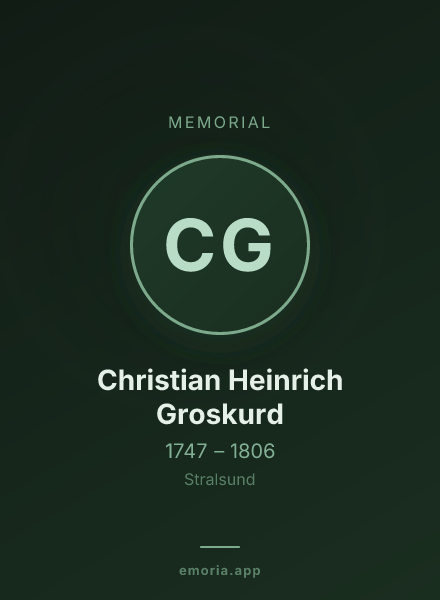 Memorial portrait of Christian Heinrich Groskurd