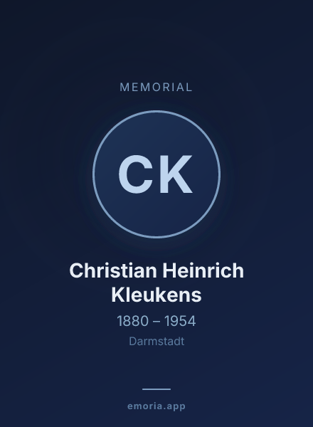 Memorial portrait of Christian Heinrich Kleukens