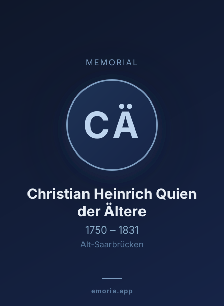 Memorial portrait of Christian Heinrich Quien der Ältere