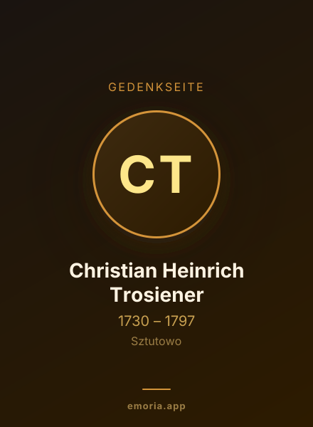 Gedenkportrait von Christian Heinrich Trosiener