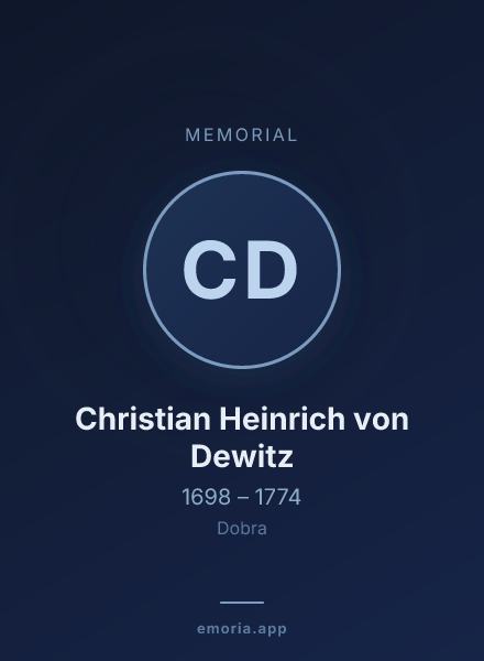 Memorial portrait of Christian Heinrich von Dewitz