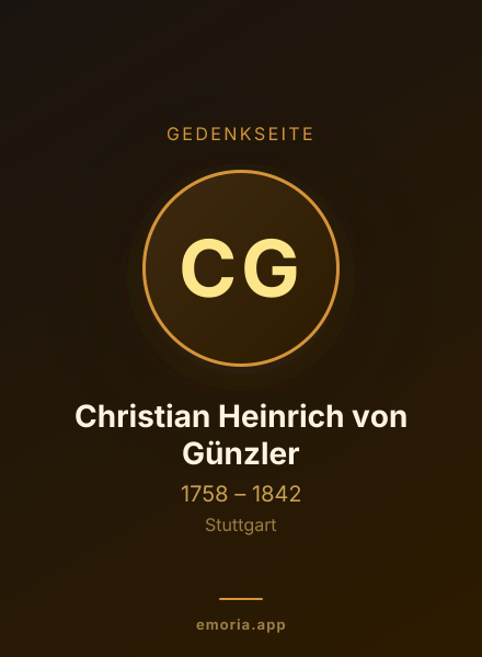 Gedenkportrait von Christian Heinrich von Günzler
