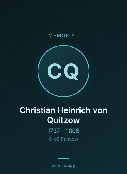Memorial portrait of Christian Heinrich von Quitzow
