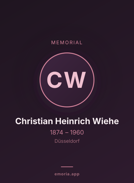 Memorial portrait of Christian Heinrich Wiehe