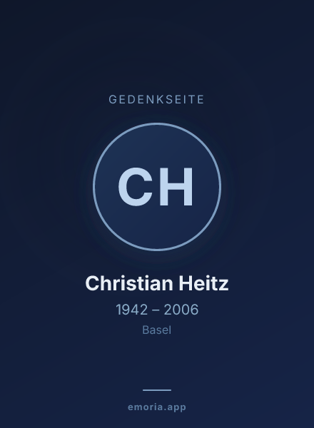 Gedenkportrait von Christian Heitz