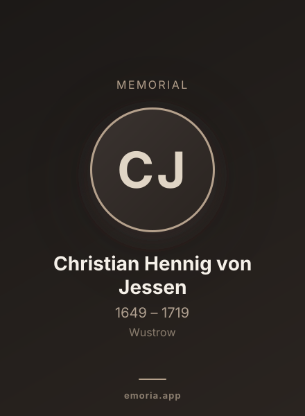 Memorial portrait of Christian Hennig von Jessen