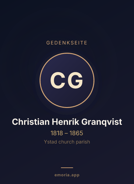 Gedenkportrait von Christian Henrik Granqvist