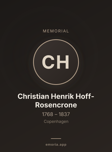 Memorial portrait of Christian Henrik Hoff-Rosencrone