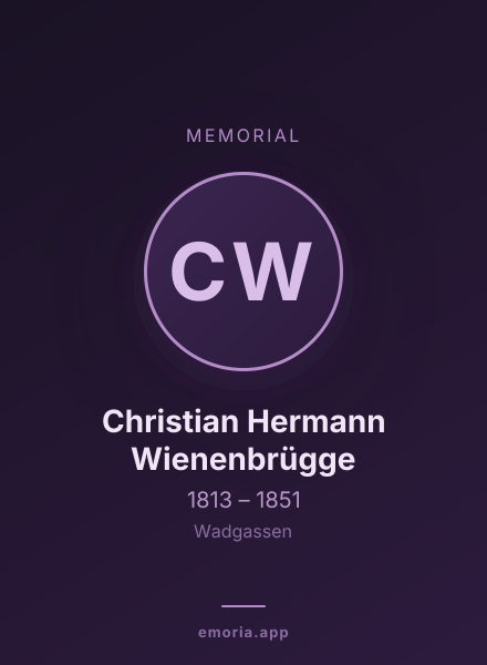 Memorial portrait of Christian Hermann Wienenbrügge
