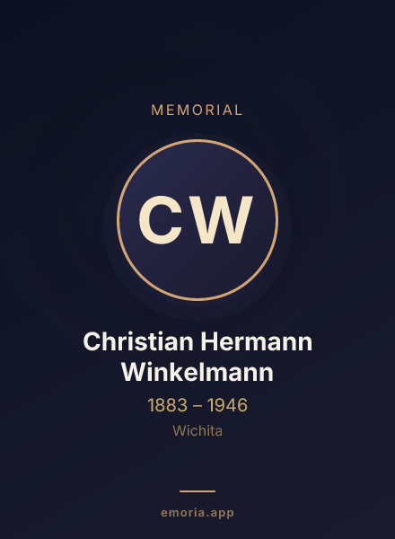 Memorial portrait of Christian Hermann Winkelmann