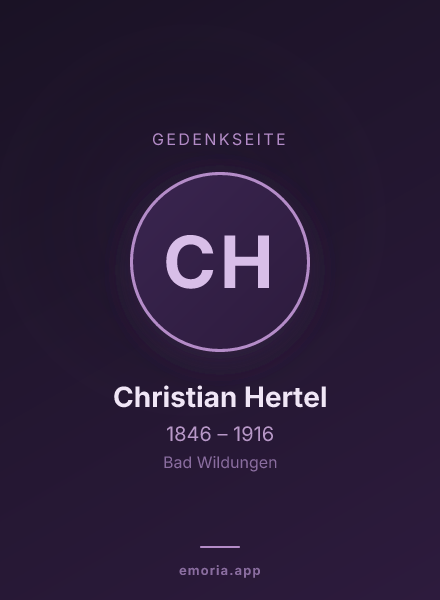 Gedenkportrait von Christian Hertel