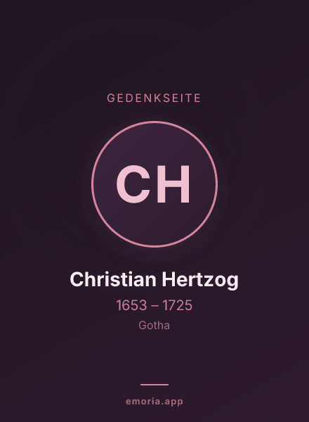Gedenkportrait von Christian Hertzog