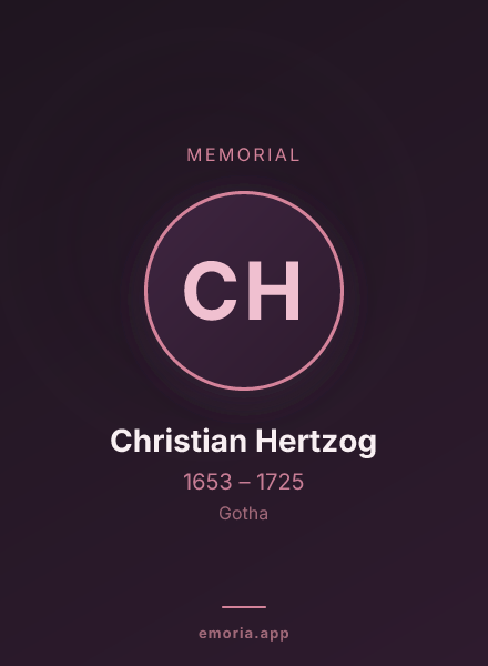 Memorial portrait of Christian Hertzog