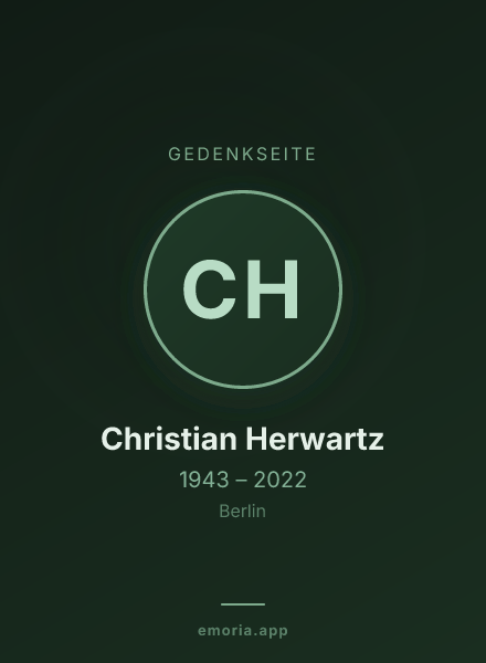 Gedenkportrait von Christian Herwartz