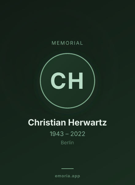 Memorial portrait of Christian Herwartz