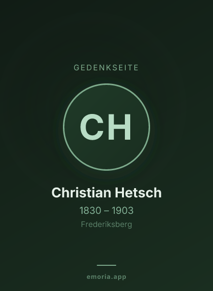 Gedenkportrait von Christian Hetsch