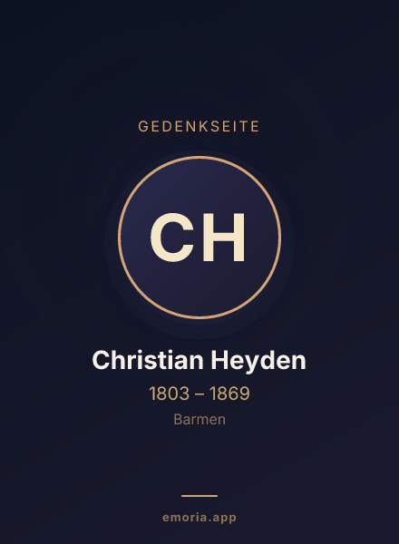 Gedenkportrait von Christian Heyden