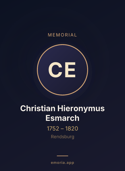 Memorial portrait of Christian Hieronymus Esmarch