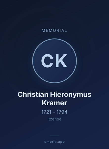 Memorial portrait of Christian Hieronymus Kramer