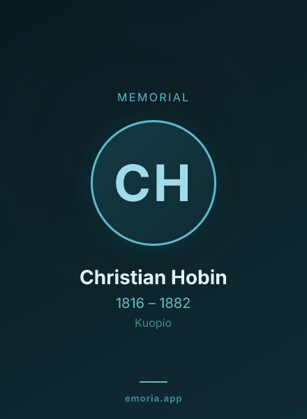 Memorial portrait of Christian Hobin