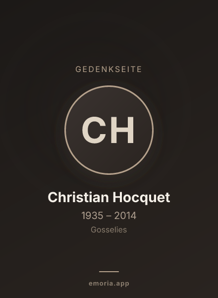 Gedenkportrait von Christian Hocquet