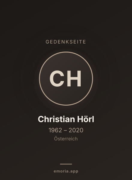 Gedenkportrait von Christian Hörl