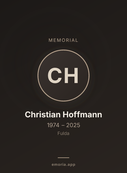 Memorial portrait of Christian Hoffmann