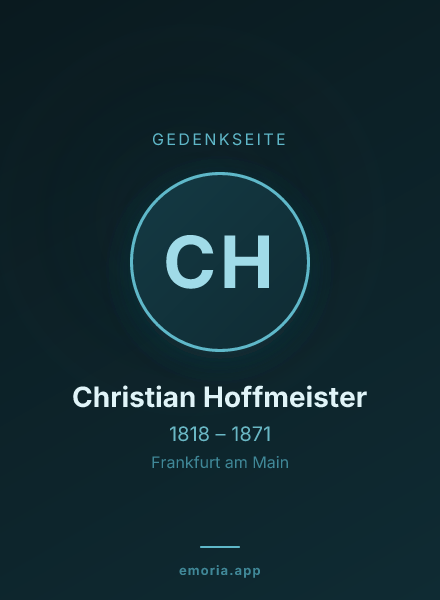 Gedenkportrait von Christian Hoffmeister