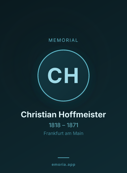 Memorial portrait of Christian Hoffmeister