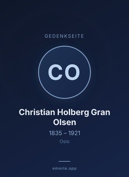 Gedenkportrait von Christian Holberg Gran Olsen
