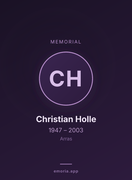 Memorial portrait of Christian Holle