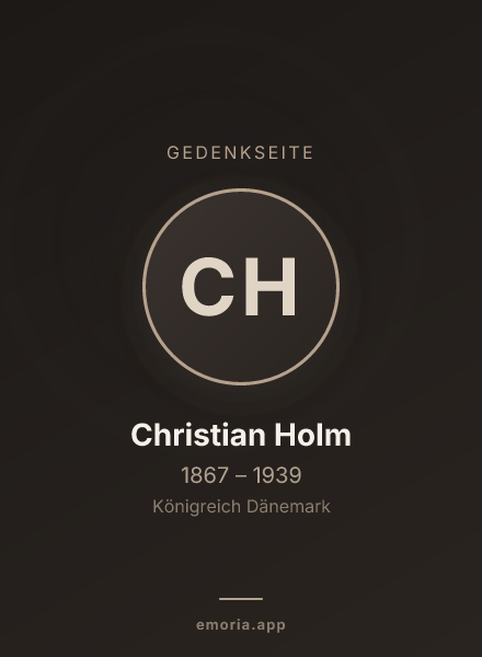 Gedenkportrait von Christian Holm