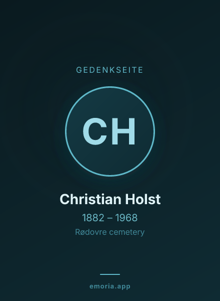 Gedenkportrait von Christian Holst