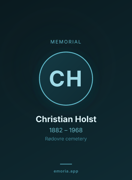 Memorial portrait of Christian Holst