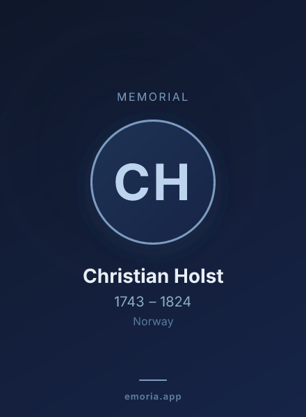 Memorial portrait of Christian Holst