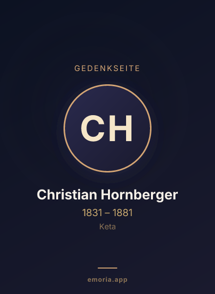 Gedenkportrait von Christian Hornberger