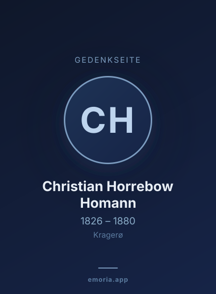 Gedenkportrait von Christian Horrebow Homann