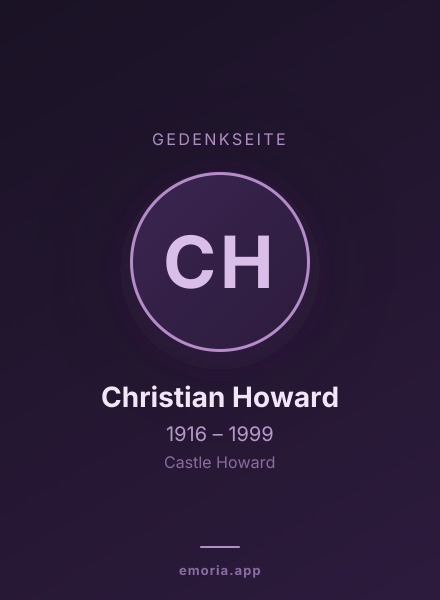 Gedenkportrait von Christian Howard