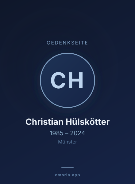 Gedenkportrait von Christian Hülskötter