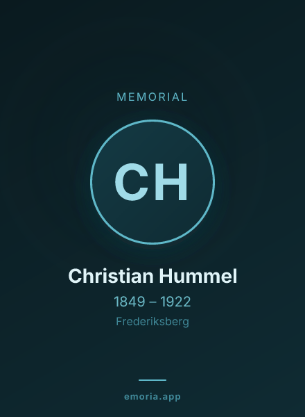 Memorial portrait of Christian Hummel