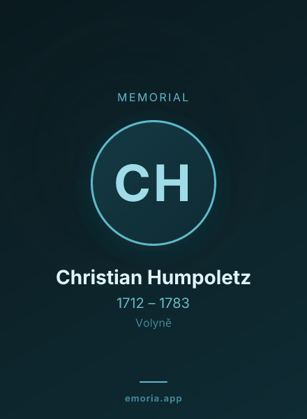 Memorial portrait of Christian Humpoletz