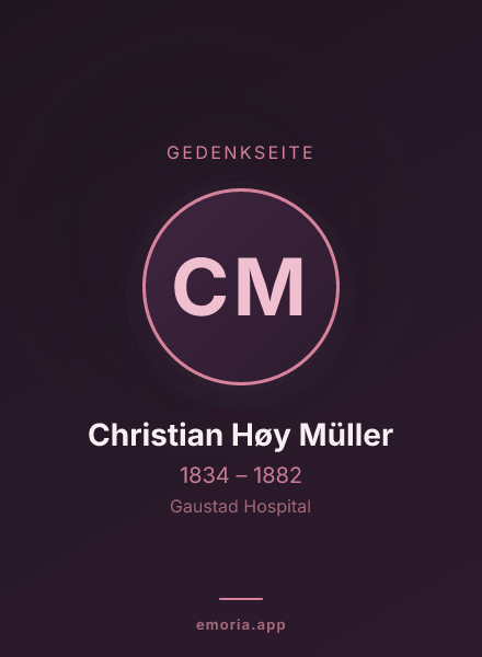 Gedenkportrait von Christian Høy Müller