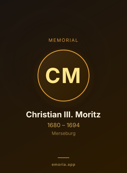 Memorial portrait of Christian III. Moritz